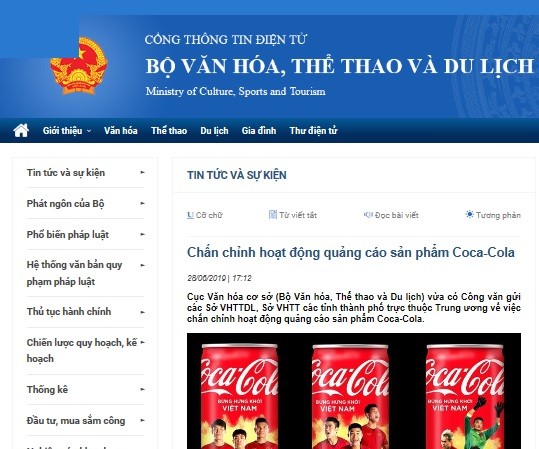 Tranh cãi quảng cáo 'Mở lon Việt Nam': Kém mạch lạc, thiếu trong sáng Bộ VHTTDL chấn chỉnh cụm từ “Mở lon Việt Nam” của nhãn hàng Coca-Cola