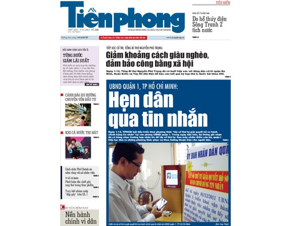 Tin bài chú ý trên Tiền Phong số 336 Tin bài chú ý trên Tiền Phong số 336