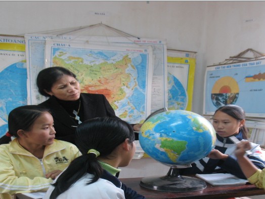 Một số cách làm hay Tiết học địa lý của giáo viên và học sinh trường THCS Khai Quang, Vĩnh Phúc