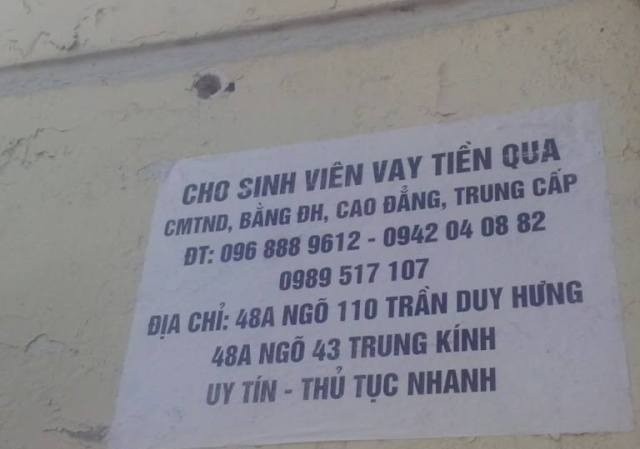 Nở rộ dịch vụ cho vay 'nóng' Nở rộ dịch vụ cho vay 'nóng'