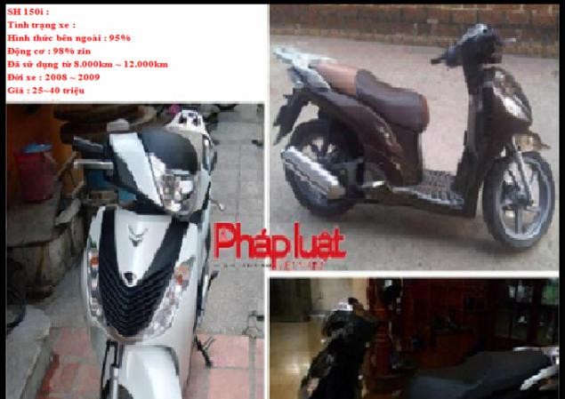 Thực hư xe SH 25 triệu đồng Thực hư xe SH 25 triệu đồng