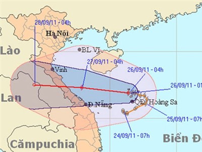 Bão số bốn sẽ vào Hà Tĩnh - Thừa Thiên Huế Bão số bốn sẽ vào Hà Tĩnh - Thừa Thiên Huế