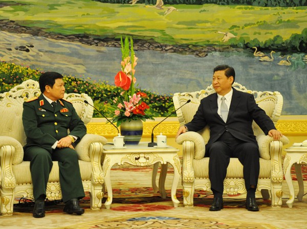 Trung Quốc muốn tăng quan hệ hữu nghị với Việt Nam Phó Chủ tịch Trung Quốc Tập Cận Bình tiếp Trung tướng Ngô Xuân Lịch. Ảnh: TTXVN