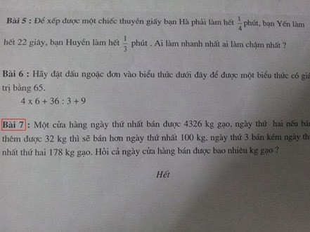 Phụ huynh choáng với đề toán... ‘tự đoán’ Phụ huynh choáng với đề toán... ‘tự đoán’