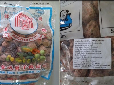 Ô mai, xí muội chứa hàm lượng chì vượt... 27 lần mức cho phép Ô mai, xí muội chứa hàm lượng chì vượt... 27 lần mức cho phép