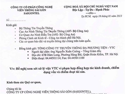 Toàn cảnh ‘cuộc chiến’ Saigontel và VTC Toàn cảnh ‘cuộc chiến’ Saigontel và VTC
