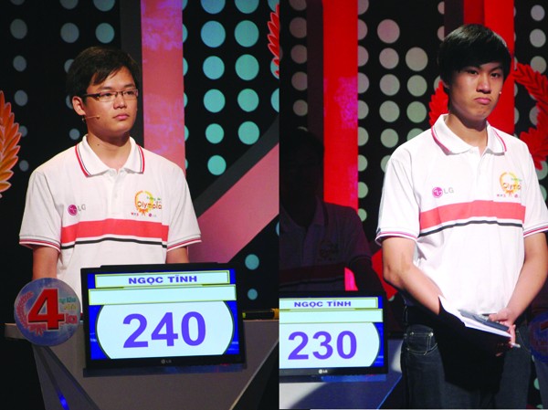 Ban cố vấn nói về sai sót tại chung kết Đường lên đỉnh Olympia 2012 Thí sinh Thân Ngọc Tĩnh và thí sinh Đặng Thái Hoàng