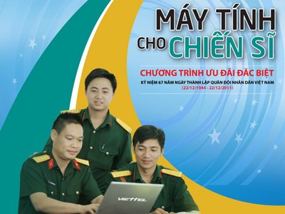 'Máy tính chiến sỹ' mang yêu thương, xóa khoảng cách 'Máy tính chiến sỹ' mang yêu thương, xóa khoảng cách