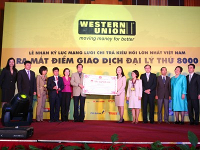 Western Union đạt 8.000 điểm giao dịch Western Union đạt 8.000 điểm giao dịch