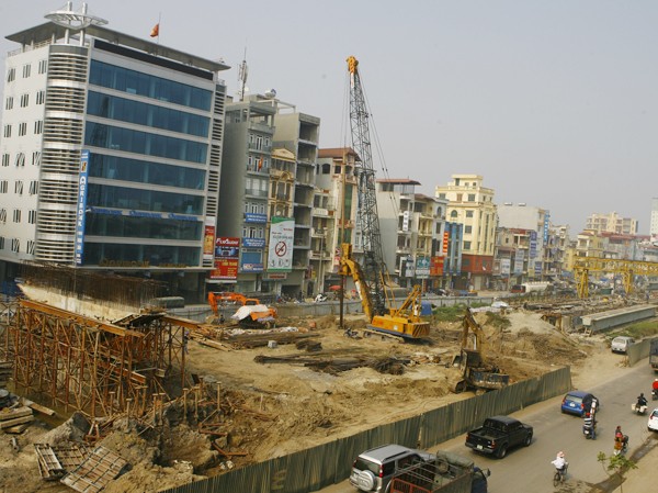 Nút giao vành đai 3 - Nguyễn Trãi xây dựng bốn tầng Nút giao vành đai 3 - Nguyễn Trãi xây dựng bốn tầng