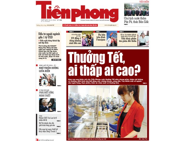 Tin bài chú ý trên Tiền Phong số 344 Tin bài chú ý trên Tiền Phong số 344