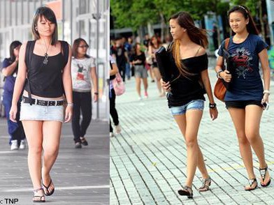 Cấm nữ sinh mặc váy ngắn đến trường Nữ sinh Singapore