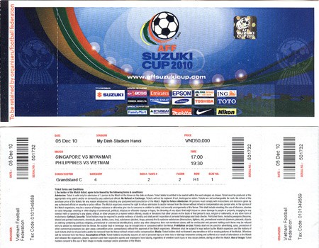 Đại lý chính hãng vé AFF Suzuki Cup 2010 tự ý tăng giá Đại lý chính hãng vé AFF Suzuki Cup 2010 tự ý tăng giá