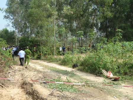 Bà bầu bị người yêu cũ của chồng sát hại HIện trường vụ án. Ảnh: Hưng Nguyễn