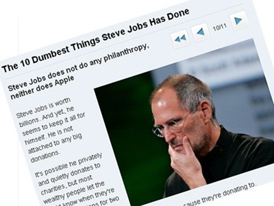 Steve Jobs âm thầm làm từ thiện suốt 20 năm Steve Jobs âm thầm làm từ thiện suốt 20 năm