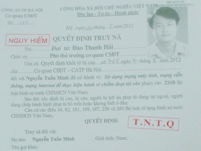 Truy nã đặc biệt Chủ tịch MB24 Truy nã đặc biệt Chủ tịch MB24