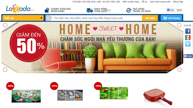 Mua hàng trên Lazada an toàn, không lừa đảo Lazada Việt Nam sở hữu giao diện thân thiện, đang bày bán hơn 30.000 sản phẩm