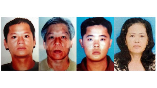 Dàn cảnh đụng xe, móc túi người đi đường Quân (trái) và những đồng phạm đã được nhận dạng. Ảnh: C.A.