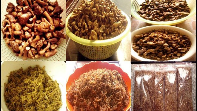 Cháy hàng chân nấm hương làm ruốc mùa chay tháng 7 Ruốc nấm được yêu thích, chân nấm hương cháy hàng trong mùa ăn chay.