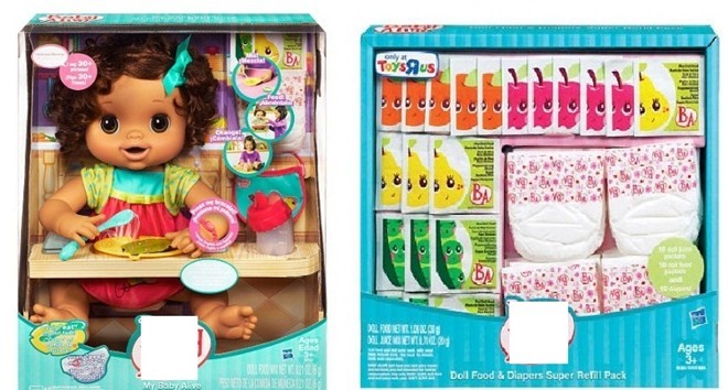 Hơn 2 triệu đồng một con búp bê biết ăn, đi vệ sinh Sản phẩm búp bê tương tác từ châu Âu có giá bán tại Việt Nam 1,2 - 2,8 triệu đồng/bộ tùy loại. Thức ăn, bỉm của búp bê được bán riêng, với giá khoảng 550.000 đồng/bộ.
