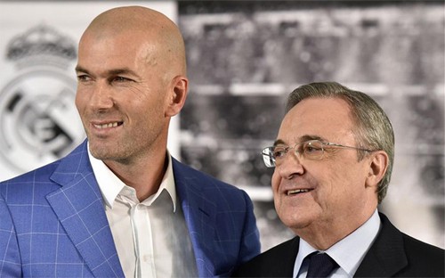 Chủ tịch Perez tăng quyền lực cho Zidane Perez (phải) rất tin tưởng Zidane. Ảnh: Reuters