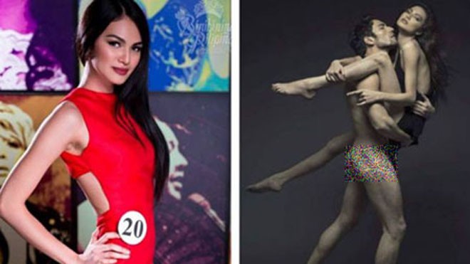 Người đẹp bị loại khỏi Hoa hậu Philippines vì ảnh dung tục Bức ảnh gây tranh cãi của Kim Ross.