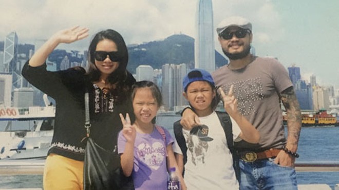 Vợ Trần Lập: ‘Tôi bất lực, trào nước mắt vì thương anh’ Gia đình Trần Lập trong chuyến du lịch tại Hong Kong.