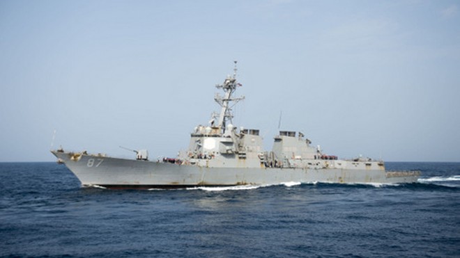 Tàu chiến Mỹ ngoài khơi Yemen phóng tên lửa vì báo động giả Tàu USS Mason ngoài khơi Yemen. Ảnh: usni.org
