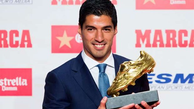 Suarez tự tin đoạt Giày Vàng 2017 Suarez hiện cũng dẫn đầu cuộc đua Vua phá lưới La Liga 2016-2017 với sáu bàn, trong khi Messi có năm bàn và Neymar có bốn bàn. Ảnh: Reuters