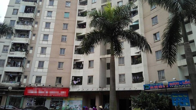 Hà Nội: Rơi từ tầng 11 nhà chung cư, bé trai 8 tuổi tử vong Tòa nhà, nơi bé trai 8 tuổi gặp nạn.