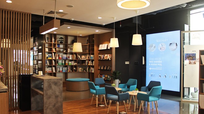 TOTO khai trương showroom đầu tiên do hãng điều hành Một góc Trung tâm Thông tin TOTO. Ảnh: Quốc Minh
