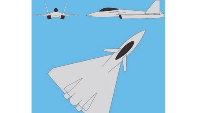 Tập đoàn Nga phát triển tiêm kích tàng hình thay thế MiG-35 Hình ảnh được cho là bản nháp của tiêm kích LMFS. Ảnh: Livejournal.