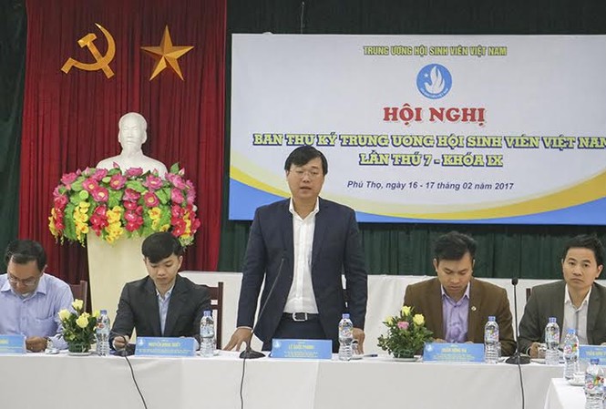 Hoạt động hội phải mang lại những giá trị thiết thực cho sinh viên Anh Lê Quốc Phong, Bí thư thứ nhất T.Ư Đoàn, Chủ tịch Hội Sinh viên Việt Nam phát biểu chỉ đạo tại Hội nghị.