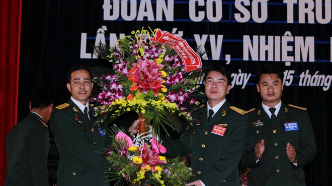 Đại hội Đoàn cơ sở điểm tại Trung đoàn 8 Đại hội có sự tham dự của nhiều đại biểu và ĐVTN ưu tú