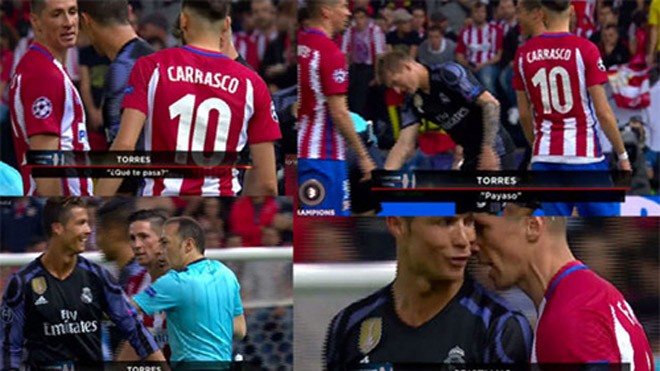 Ronaldo và Torres sỉ nhục nhau trong trên sân đấu Đoạn video về tình huống đôi co giữa Torres với Ronaldo được các chuyên gia đọc môi của tờ Marca giải mã.