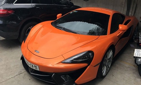 Siêu xe McLaren 570S do 'trùm' ma túy Việt Nam sử dụng Siêu xe McLaren 570S, một trong nhiều tang vật bị thu giữ bởi công an. Ảnh: CA.