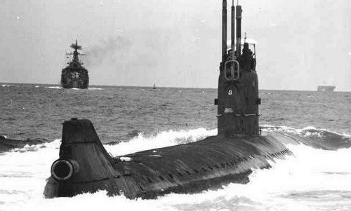 Tàu ngầm K-27 - 'thảm họa Chernobyl dưới biển' của Liên Xô K-27 trong một chuyến tập trận gần lực lượng NATO. Ảnh: The Lean Submariner.