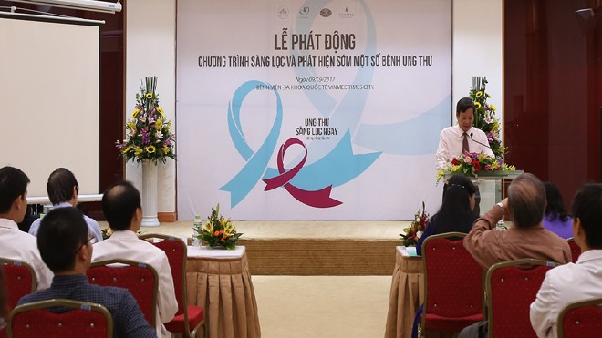 Miễn phí sàng lọc và hỗ trợ điều trị ung thư cho 15.000 người Chương trình Sàng lọc và phát hiện sớm một số bệnh ung thư là sự hỗ trợ thiết thực để đông đảo người dân Việt Nam được tiếp cận dịch vụ y tế chất lượng cao với chi phí ưu việt nhất