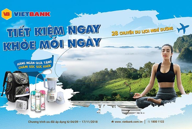 Gửi tiền tại Vietbank có 100% cơ hội nhận quà chăm sóc sức khỏe Khách hàng hàng gửi tiền có 100% cơ hội nhận quà chăm sóc sức khỏe từ Vietbank