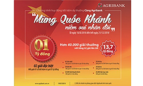 Cơ hội trở thành tỷ phú khi gửi tiền tại Agribank nhân dịp Quốc Khánh Cơ hội trở thành tỷ phú khi gửi tiền tại Agribank nhân dịp Quốc Khánh