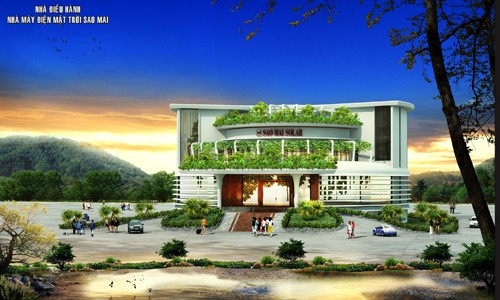 Điện xanh vùng biên giới Nhà điều hành nhà máy điện NLMT Sao Mai PV1