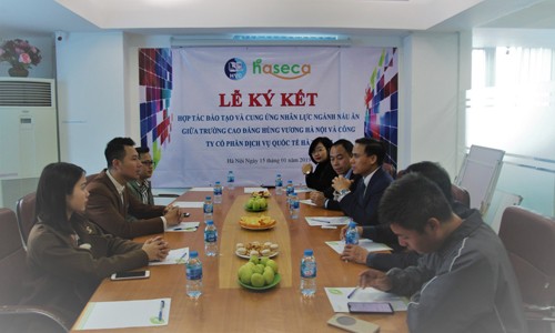 Cao đẳng Nấu ăn Hà Nội – Đào tạo gắn liền với việc làm! Lễ ký kết bao tiêu đầu ra nhân lực Cao đẳng Nấu ăn Hà Nội