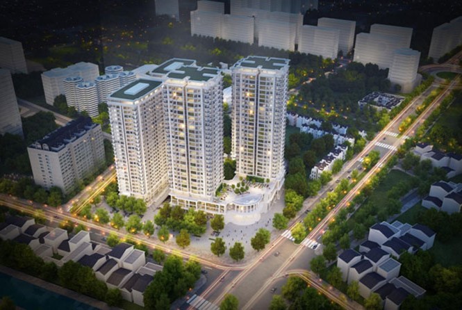 Ecoba cam kết về tiến độ và chất lượng thi công tòa CT2 Dự án Iris Garden Tổng mặt bằng cảnh quan dự án.
