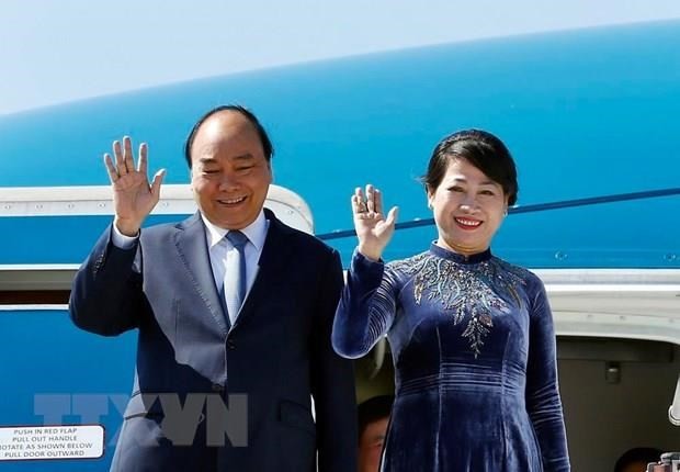 Thủ tướng Nguyễn Xuân Phúc lên đường thăm Nga, Na Uy và Thụy Điển Thủ tướng Nguyễn Xuân Phúc và Phu nhân. (Ảnh: Thống Nhất/TTXVN)