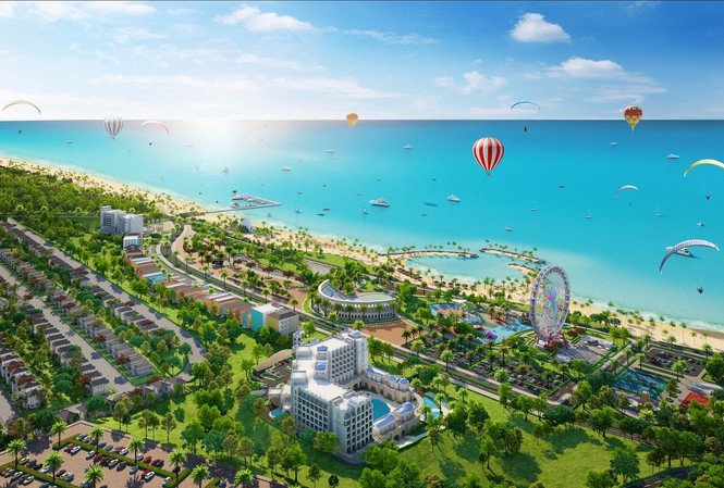 Mô hình second home nhiều lợi thế phát triển tại Việt Nam Phối cảnh khu vui chơi ven biển của dự án NovaWorld Phan Thiết
