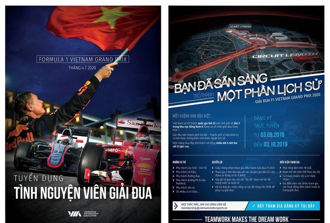 Cơ hội hấp dẫn dành cho 1.000 người trực tiếp tham gia điều hành chặng đua Vietnam Grand Prix 2020 tại Hà Nội