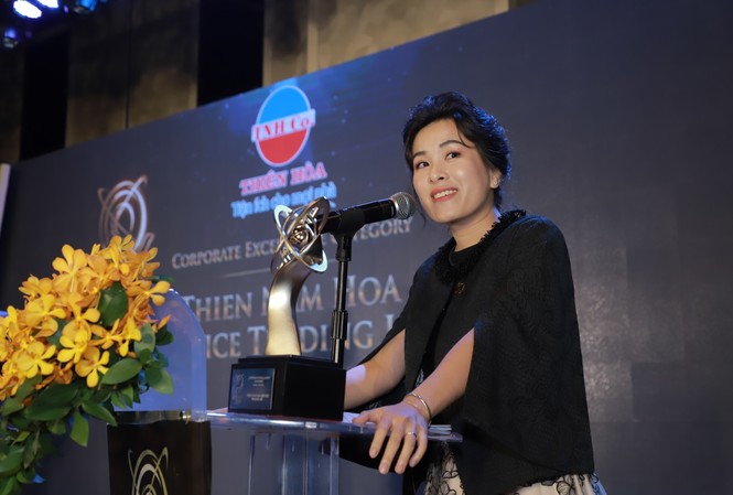 Thiên Nam Hòa đạt giải doanh nghiệp xuất sắc châu Á 2019 Bà Nguyễn Trần Thảo Nguyên - Tổng Giám đốc Thiên Nam Hòa phát biểu cảm nghĩ khi nhận giải thưởng