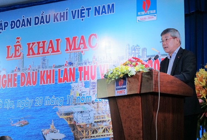 Khai mạc Hội thi tay nghề Dầu khí lần thứ VI Ông Đỗ Chí Thanh phát biểu khai mạc Hội thi