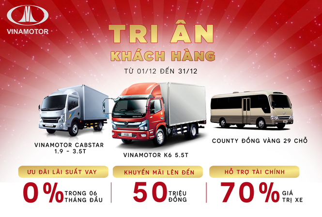 Vinamotor triển khai chương trình tri ân khách hàng dịp cuối năm Vinamotor triển khai chương trình tri ân khách hàng dịp cuối năm