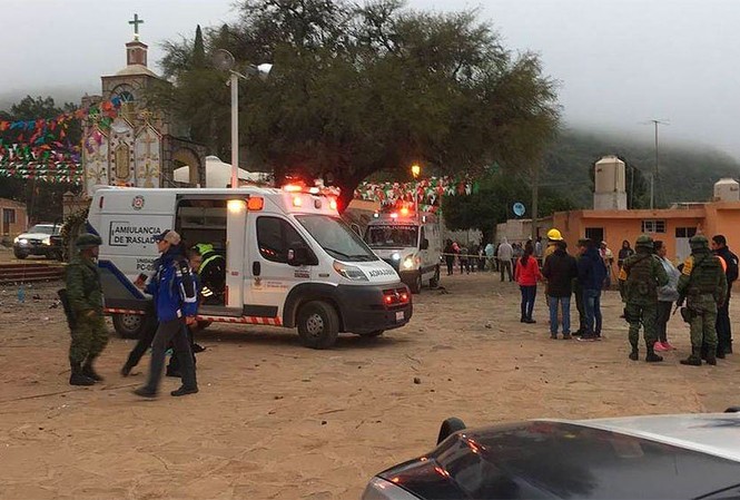 Nổ pháo hoa tại nhà thờ, 60 người thương vong Hiện trường vụ nổ. Ảnh: Mexiconewsdaily